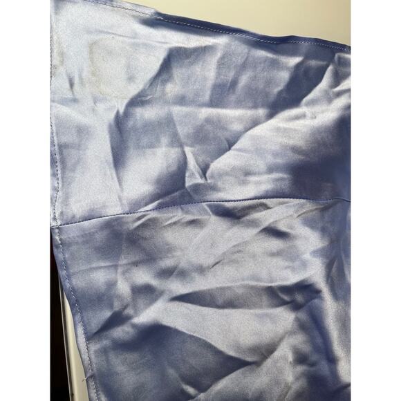 Amanda Uprichard Cecelia Silk Ruffle Sleeve Blue Maxi Dress Size Small - Picture 8 of 11